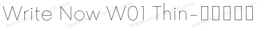 Write Now W01 Thin字体转换